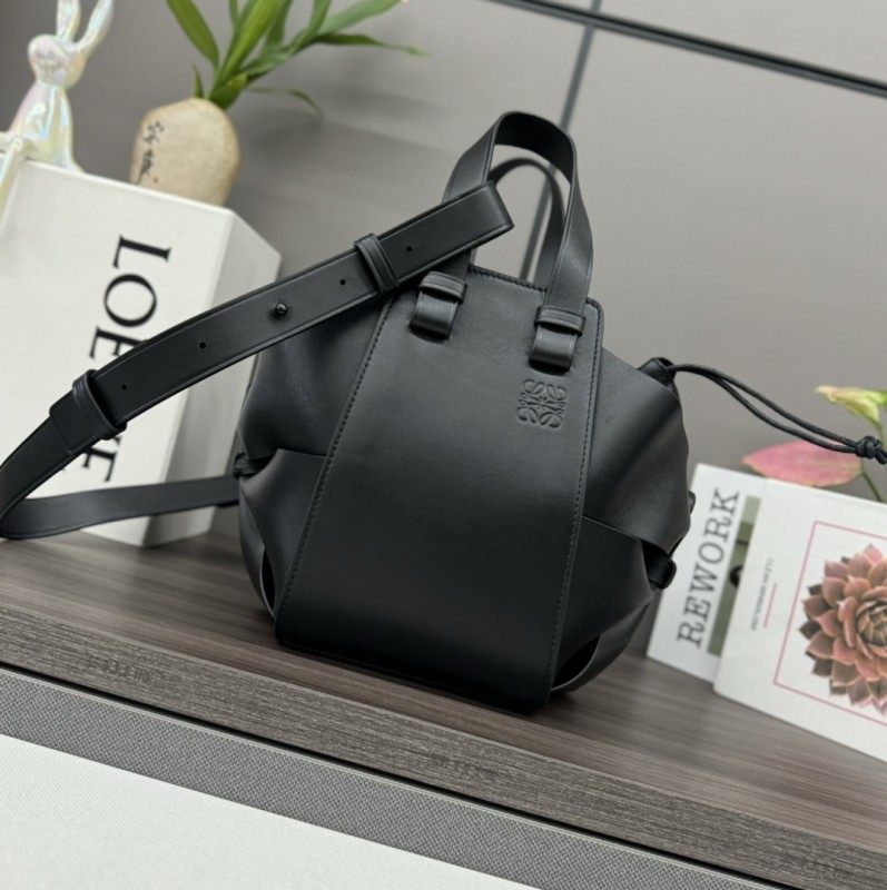 Compact Hammock Bag In Calfskin“27*22*17CM”-067=