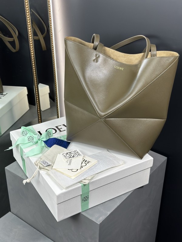 Medium Puzzle Fold tote in nappa calfskin“31.5*25.5*14.5CM”-086=