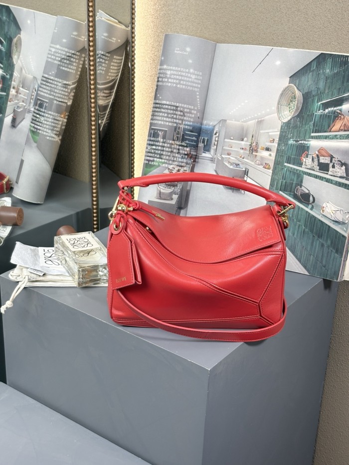 Small Featherlight Puzzle bag in nappa lambskin“24*16.5*10.5CM”-057=