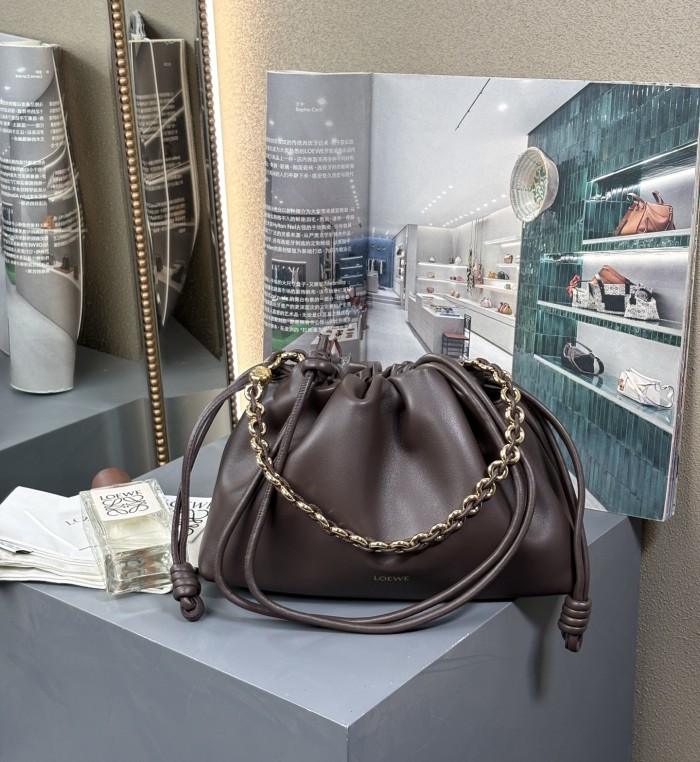 Medium Flamenco purse in mellow nappa lambskin“30*20*10.5CM”-037=