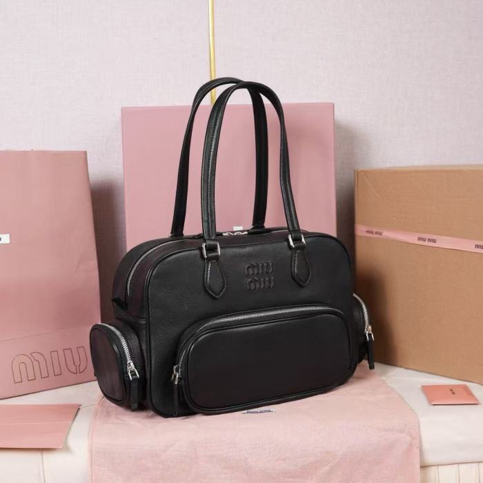 Pocket Nappa Leather Bag“31*20*16CM”-0521=
