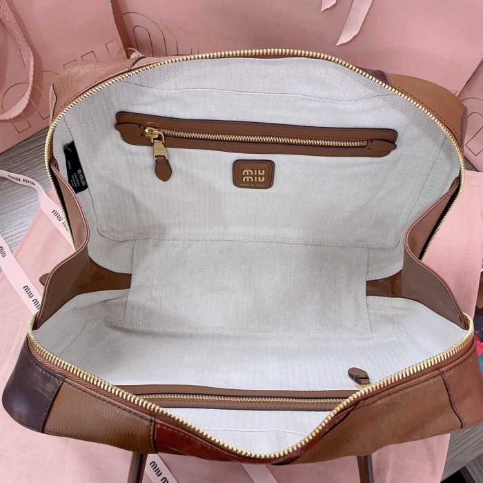 Beau Patchwork Top-Handle Bag“34*23*12CM”-0531=