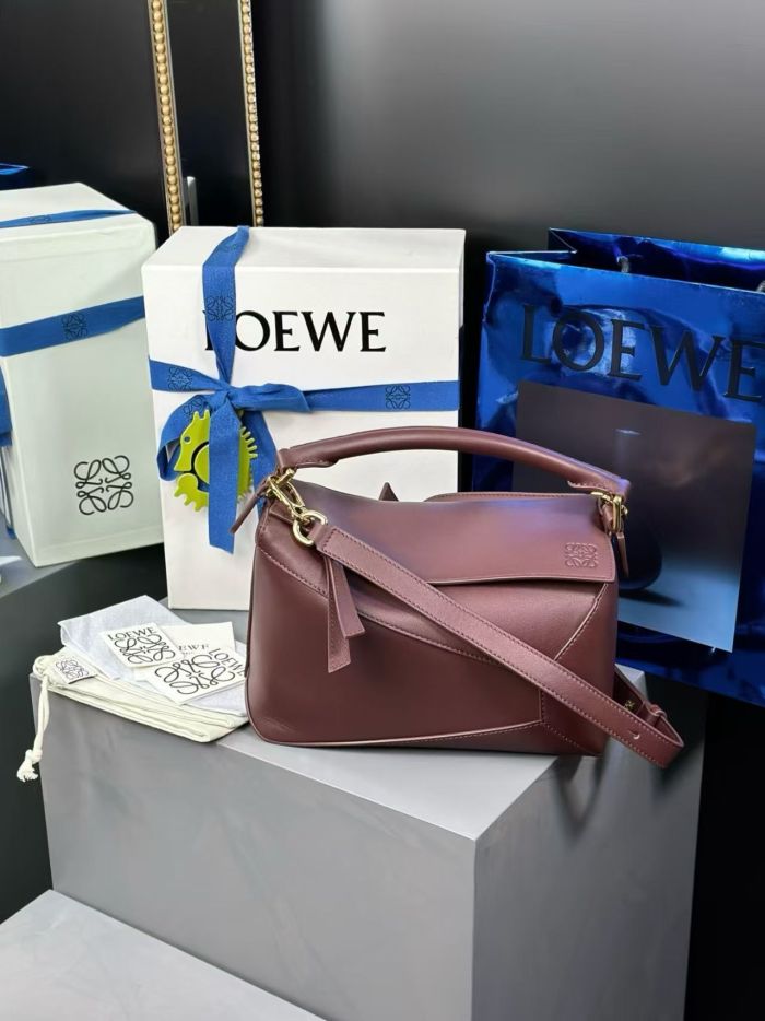Small Puzzle Edge bag in classic calfskin“24*16*10.5CM”-086=