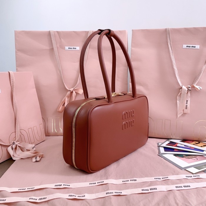 Beau leather top-handle bag“29*17*9CM”-0501=