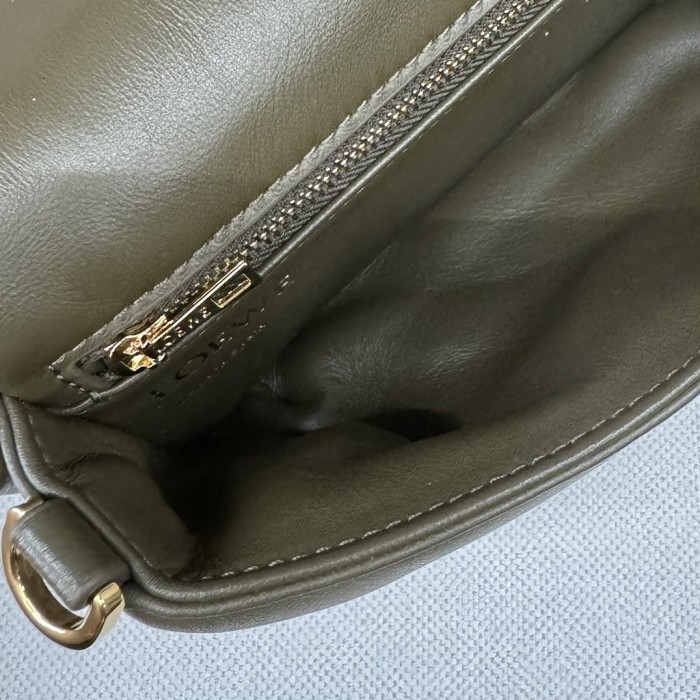 Goya Puffer Bagin Pleated Shiny Nappa Lambskin“20*13*6CM”-039=