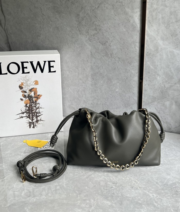 Flamenco Purse In Mellow Nappa Lambskin“30*20*10.5CM”-009=