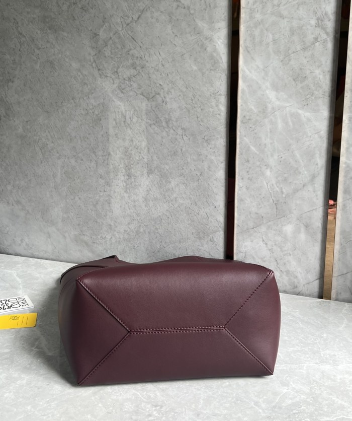 Puzzle Fold Tote In Shiny Calfskin“31.5*25.5*14.5CM”-058=