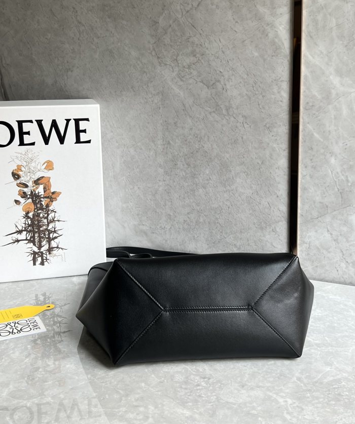 Puzzle Fold Tote In Shiny Calfskin“31.5*25.5*14.5CM”-058=