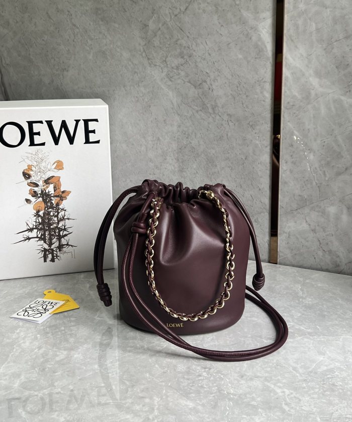 Flamenco Purse Bucket In Mellow Nappa Lambskin“32*24*17CM”-029=