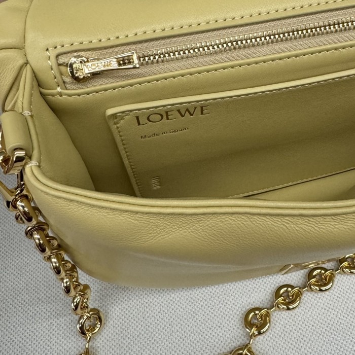 Goya Puffer Bag In Pleated Shiny Nappa Lambskin“23*17*9CM”-0021=