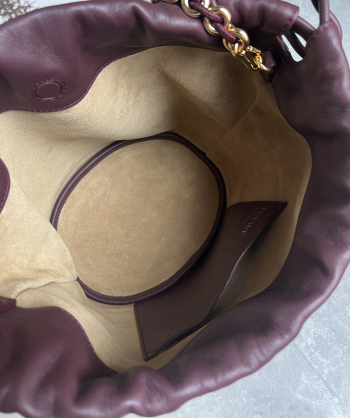 Flamenco Purse Bucket In Mellow Nappa Lambskin“32*24*17CM”-029=
