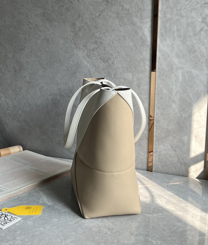 Puzzle Fold Tote In Shiny Calfskin“31.5*25.5*14.5CM”-058=