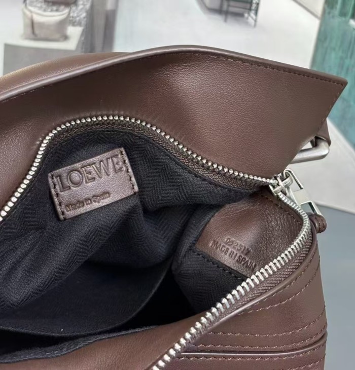 Small Puzzle Biker bag in shiny calfskin“24*16*10CM”-038=