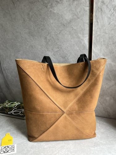 Puzzle Fold Tote In Shiny Calfskin“42*41*18CM”-0501=