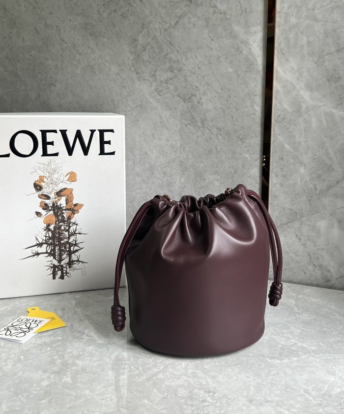 Flamenco Purse Bucket In Mellow Nappa Lambskin“32*24*17CM”-029=