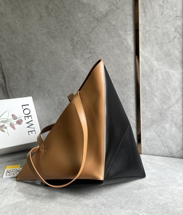 Puzzle Fold Tote In Shiny Calfskin“42*41*18CM”-0501=