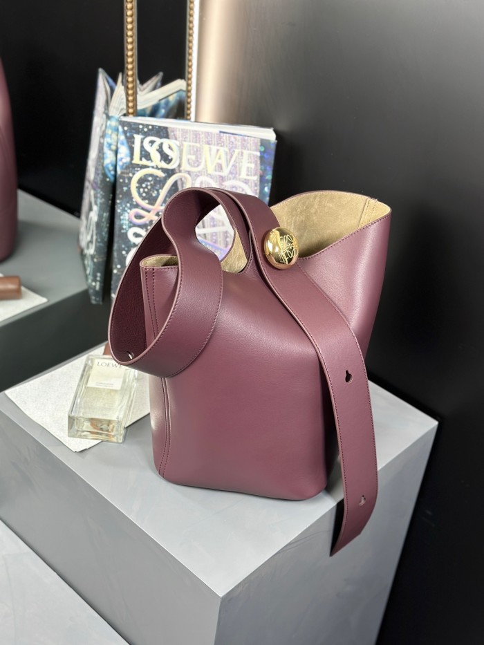 Pebble Bucket Bag In Smooth Calfskin“28*24.5*23.5CM”-087=