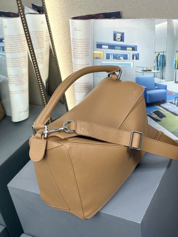 Large Puzzle Edge bag in grained calfskin“32.5*23.5*14.5CM”-078=