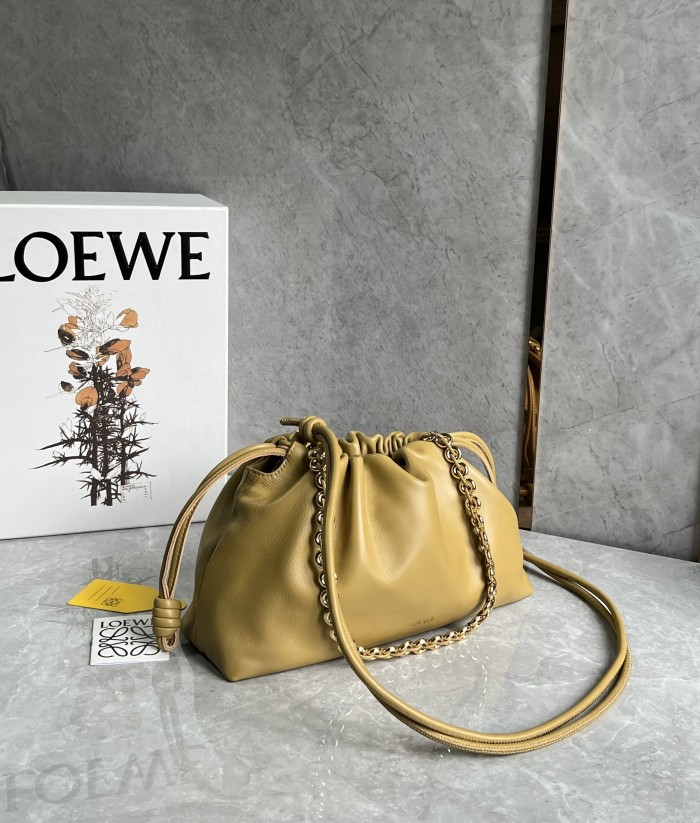 Flamenco Purse In Mellow Nappa Lambskin“30*20*10.5CM”-009=