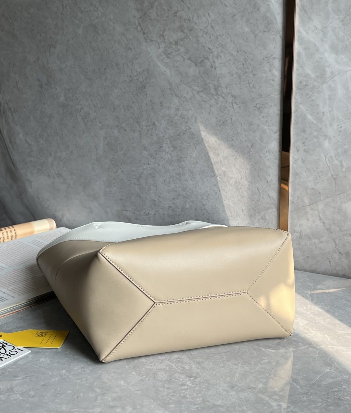 Puzzle Fold Tote In Shiny Calfskin“31.5*25.5*14.5CM”-058=