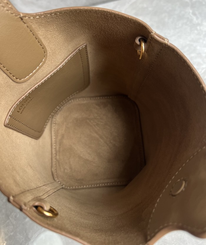 Pebble Bucket Bag In Soft Grained Calfskin“19.5*16*16CM”-009=