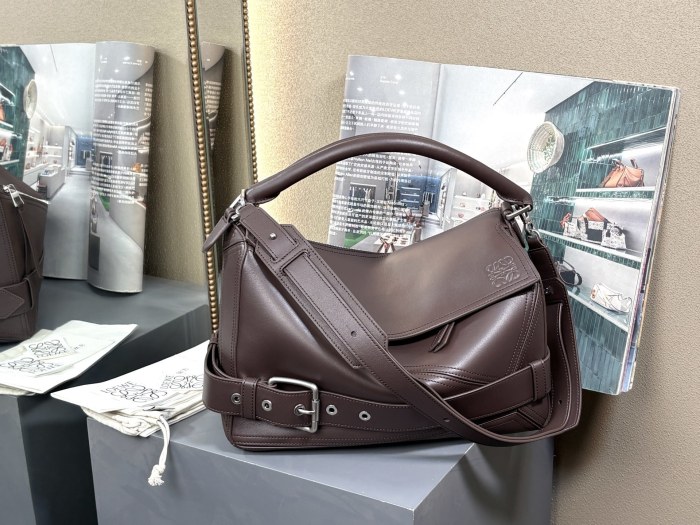 Large Puzzle Biker bag in shiny calfskin“33*21.5*14.7CM”-089