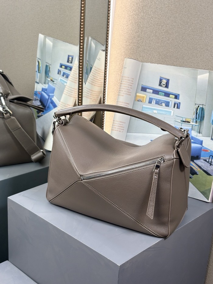 Large Puzzle Edge bag in grained calfskin“32.5*23.5*14.5CM”-0111=