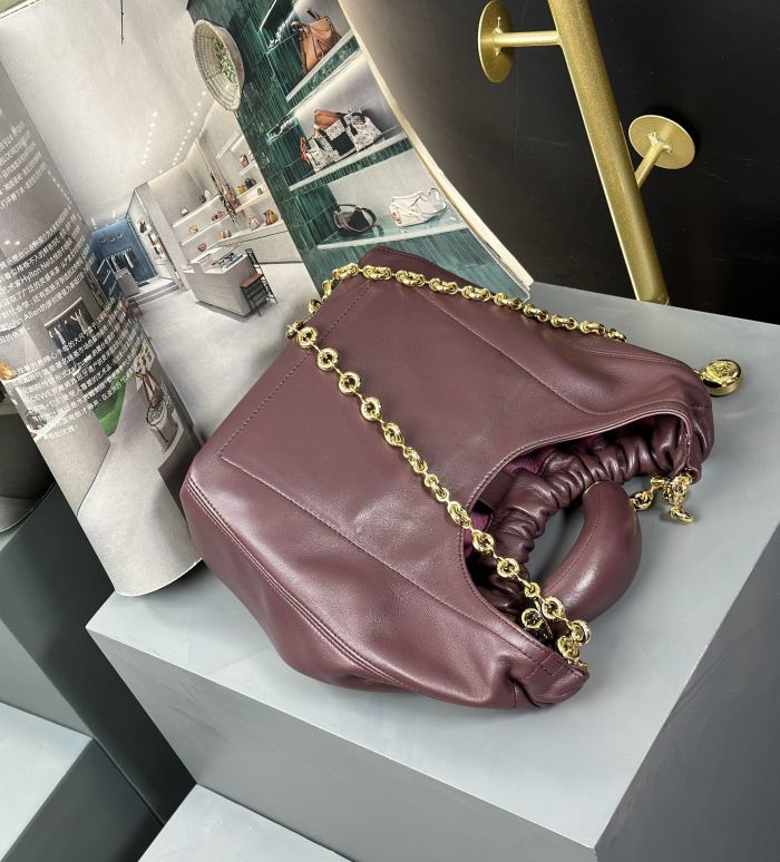 Small Nappa Leather Squeeze Bag“29*24*10.5CM”-058=