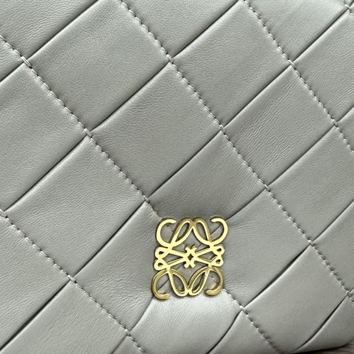 Goya Puffer Bag In Pleated Shiny Nappa Lambskin“23*17*9CM”-0021=