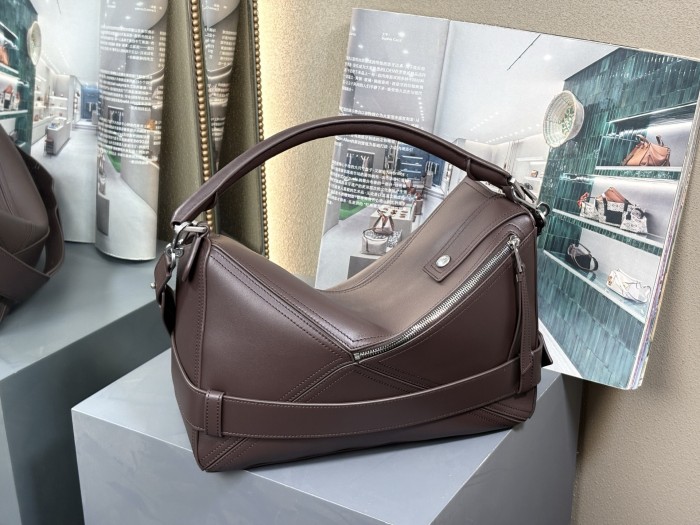 Large Puzzle Biker bag in shiny calfskin“33*21.5*14.7CM”-089
