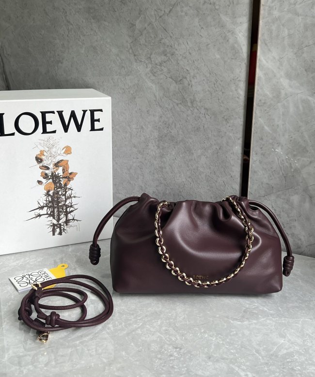 Flamenco Purse In Mellow Nappa Lambskin“30*20*10.5CM”-009=