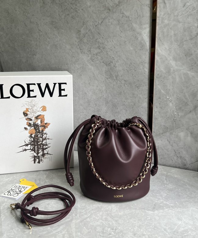 Flamenco Purse Bucket In Mellow Nappa Lambskin“32*24*17CM”-029=