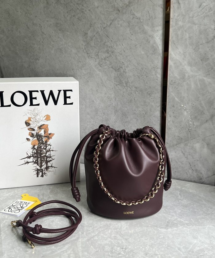 Flamenco Purse Bucket In Mellow Nappa Lambskin“32*24*17CM”-029=