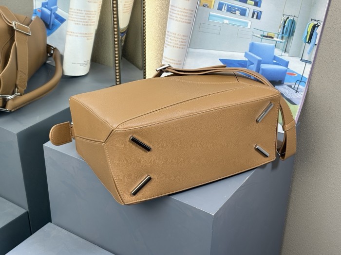 Large Puzzle Edge bag in grained calfskin“32.5*23.5*14.5CM”-078=