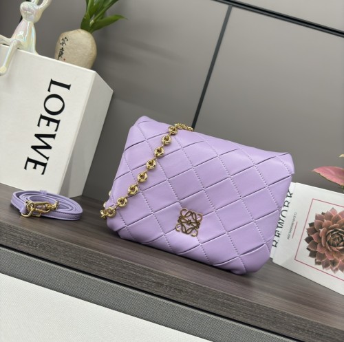Goya Puffer Bag In Pleated Shiny Nappa Lambskin“23*17*9CM”-0021=