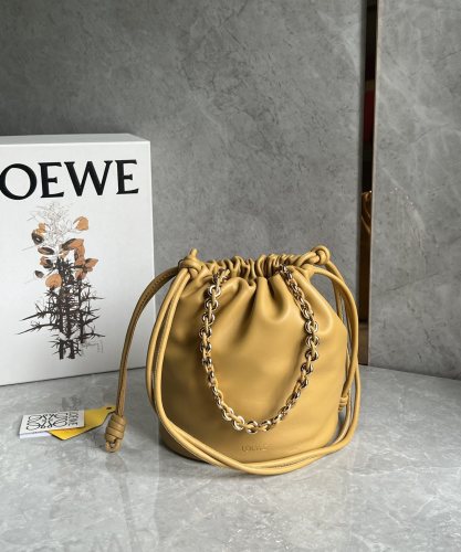 Flamenco Purse Bucket In Mellow Nappa Lambskin“32*24*17CM”-029=