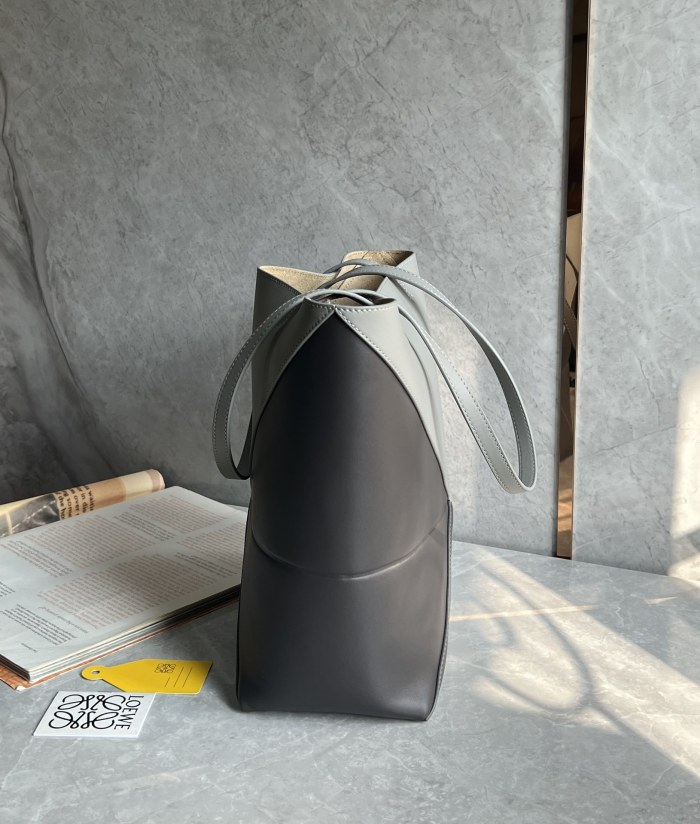 Puzzle Fold Tote In Shiny Calfskin“31.5*25.5*14.5CM”-058=
