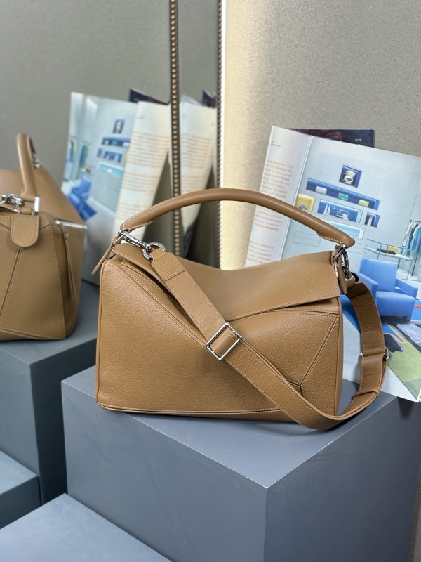 Large Puzzle Edge bag in grained calfskin“32.5*23.5*14.5CM”-078=