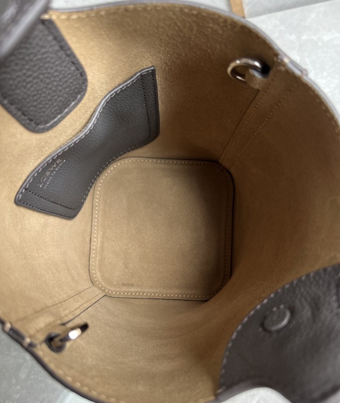 Pebble Bucket Bag In Soft Grained Calfskin“19.5*16*16CM”-009=