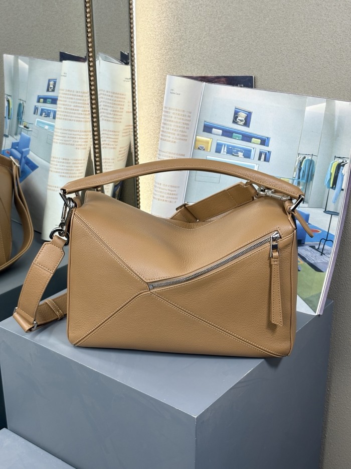 Large Puzzle Edge bag in grained calfskin“32.5*23.5*14.5CM”-078=