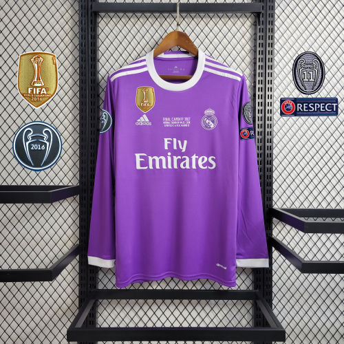 Real Madrid Retro jersey 16/17 kit long sleeved