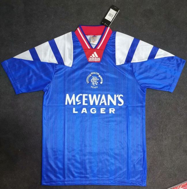 Rangers 92/94 home retro jersey kit shirt