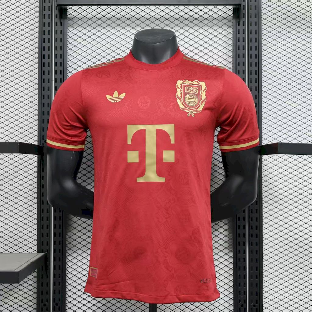FC Bayern 2025 125th Anniversary Jersey - Maroon & Gold Design