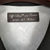 AC Milan off white black kids jersey kit shirt