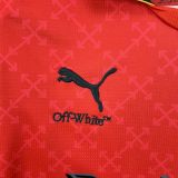 AC Milan off white red kids jersey kit shirt