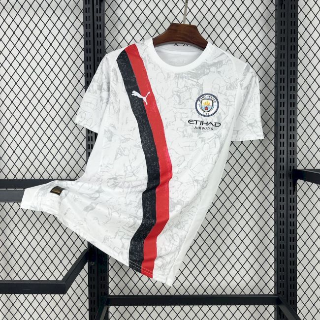 Manchester City 25/26 white away jersey kit shirt