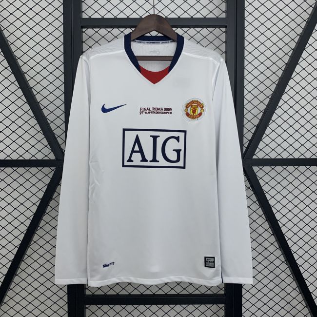 Manchester United 08/09 away Retro Long sleeves jersey kit shirt