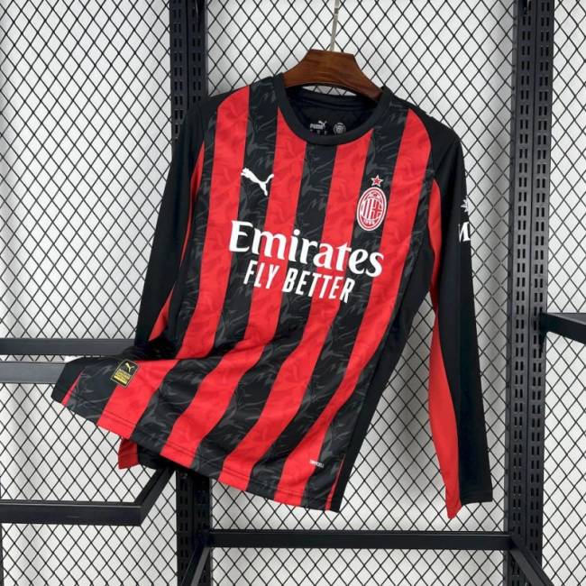 AC Milan 25/26 home Long Sleeve jersey kit shirt