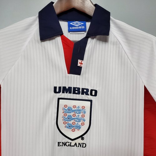 England 1998 retro home Long Sleeve jersey kit shirt