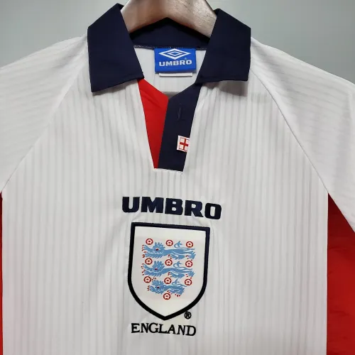 England 1998 retro home Long Sleeve jersey kit shirt